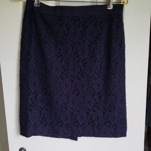 Navy lace Ann Taylor skirt